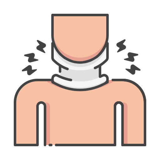 Fractura cervical - Cuello con collarín ortopédico